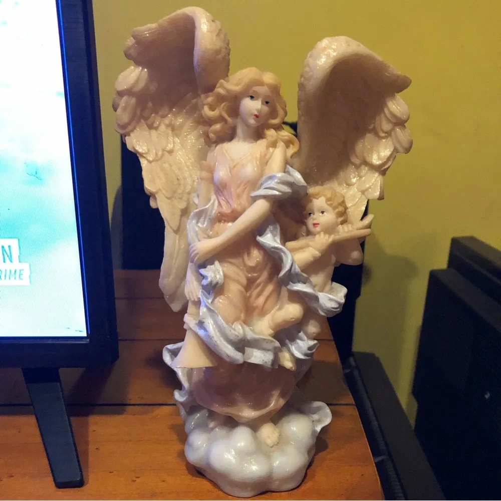 Seraphim Golden Angel & her Cherub! - Picture 2 of 15